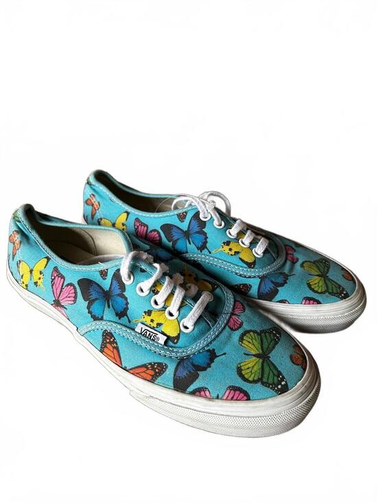 Vans Shoes - Unisex Vans Authentic Slim Sneakers Butterflies Scuba Blue Casual Street